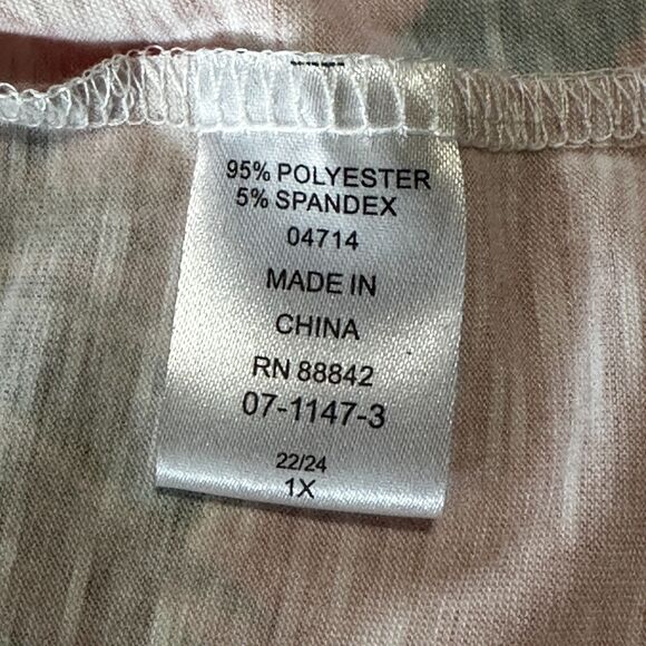 Woman Within Plus Size Watercolor‎ Tunic Women Tops size  1X (22/24) - Picture 5 of 10